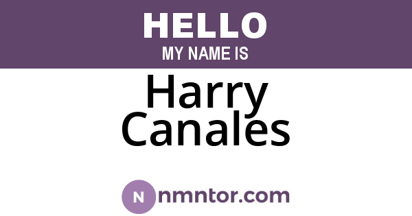 Harry Canales
