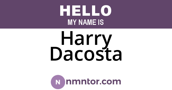 Harry Dacosta