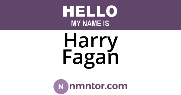 Harry Fagan
