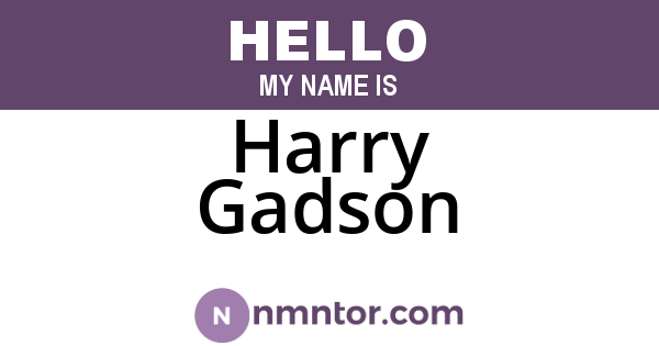 Harry Gadson