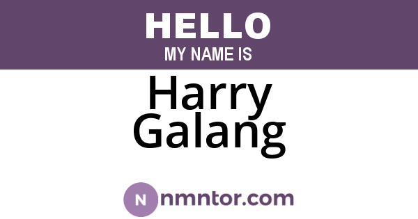 Harry Galang