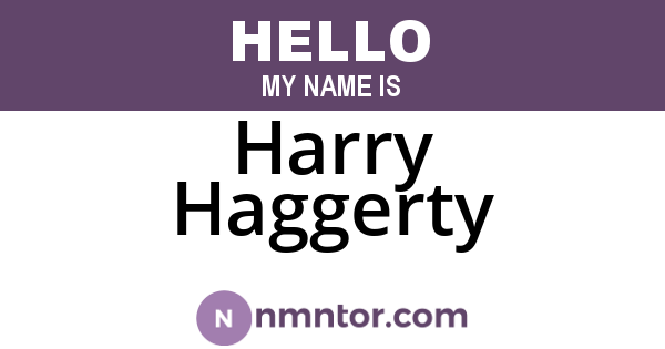 Harry Haggerty