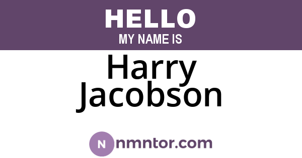 Harry Jacobson
