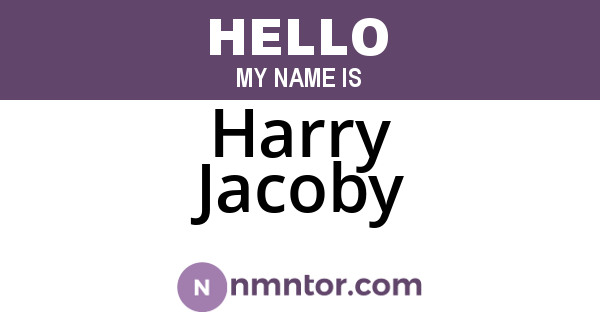 Harry Jacoby