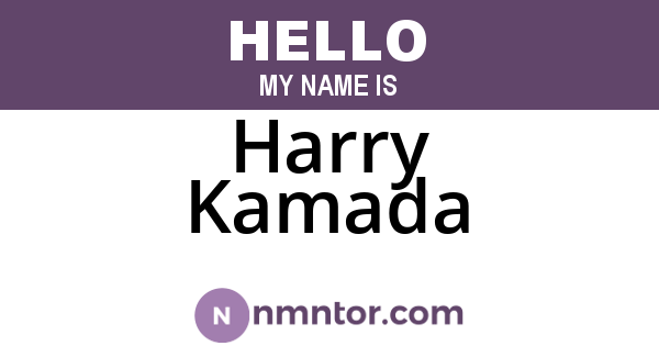 Harry Kamada