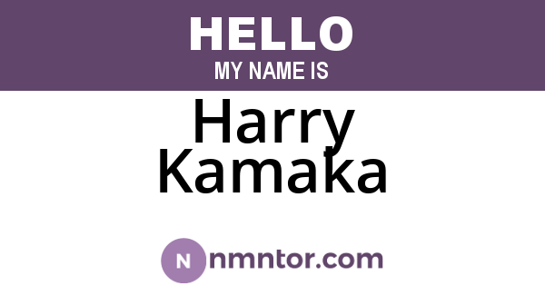 Harry Kamaka