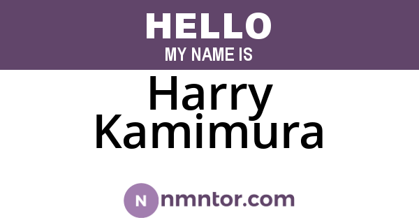 Harry Kamimura