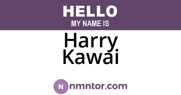 Harry Kawai
