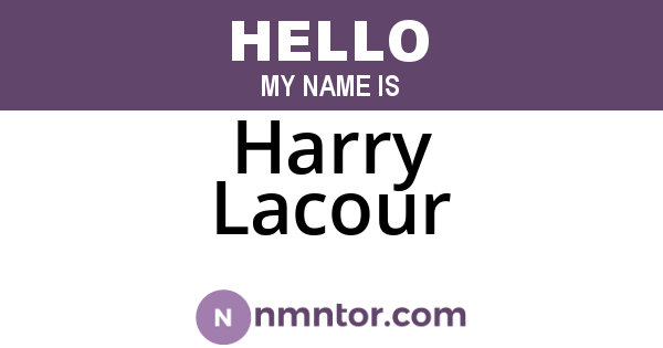 Harry Lacour