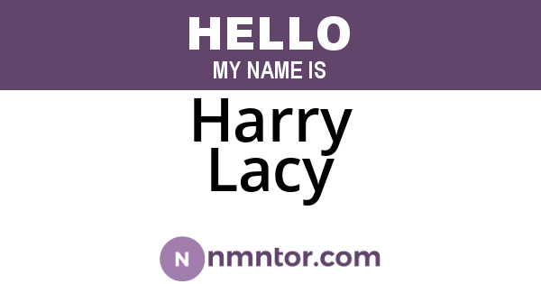 Harry Lacy