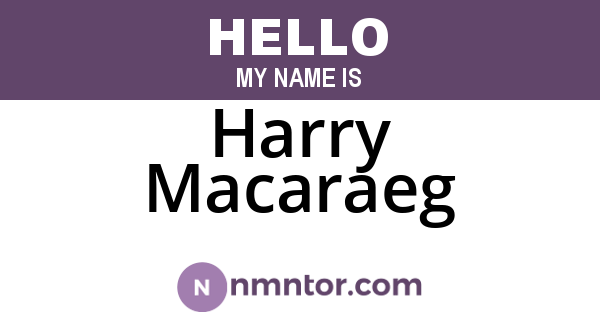 Harry Macaraeg
