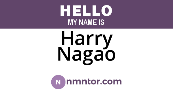 Harry Nagao