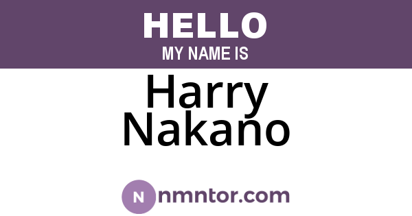 Harry Nakano