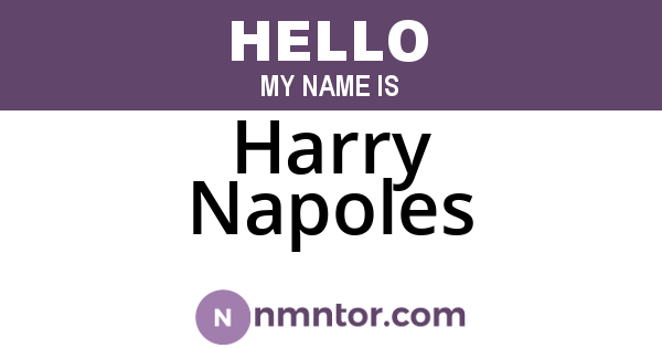 Harry Napoles