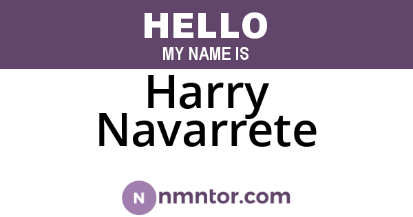 Harry Navarrete