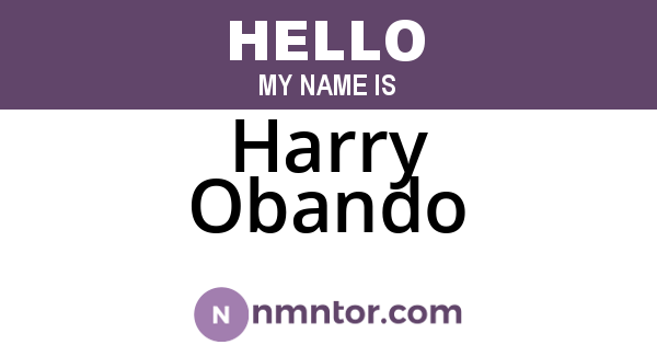 Harry Obando