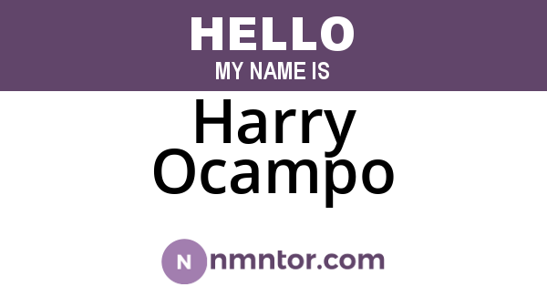 Harry Ocampo