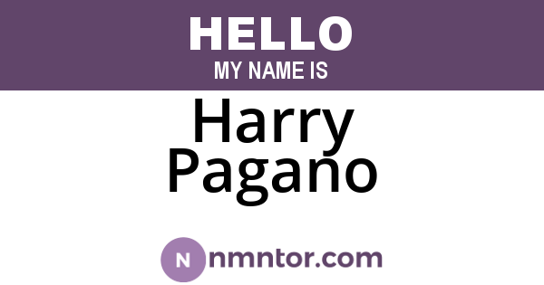 Harry Pagano