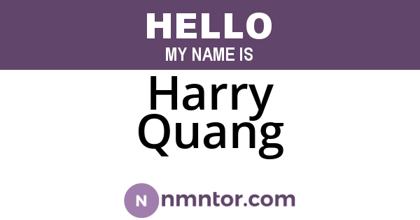 Harry Quang