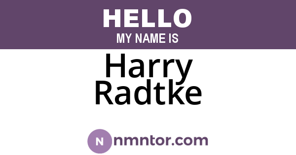 Harry Radtke