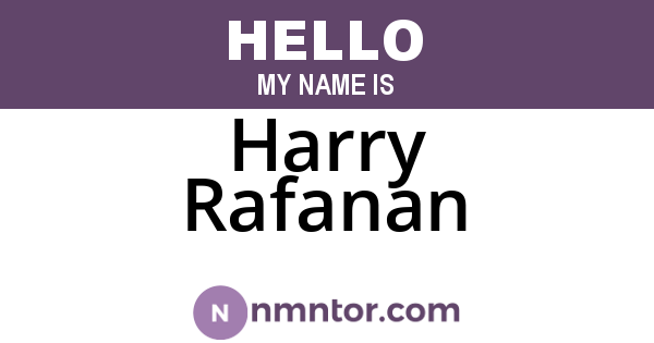 Harry Rafanan