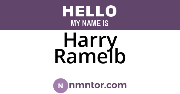 Harry Ramelb