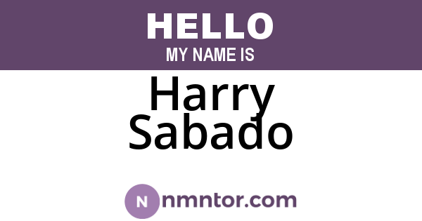 Harry Sabado