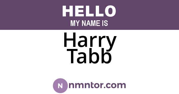 Harry Tabb