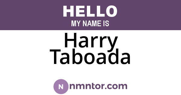 Harry Taboada