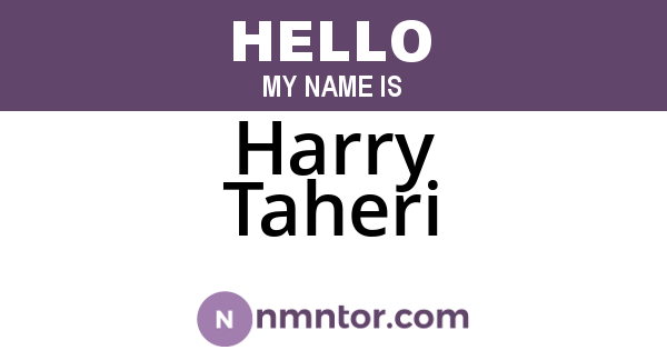 Harry Taheri