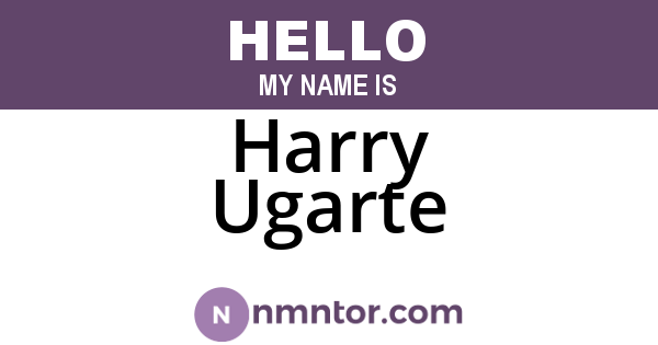 Harry Ugarte