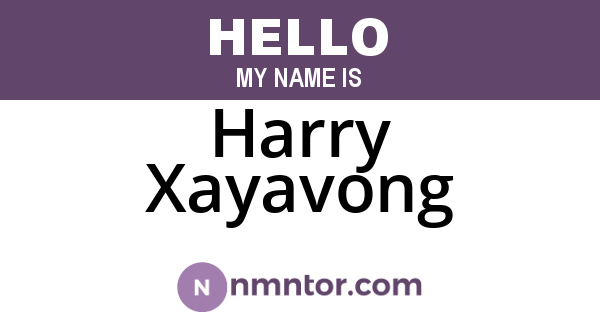 Harry Xayavong