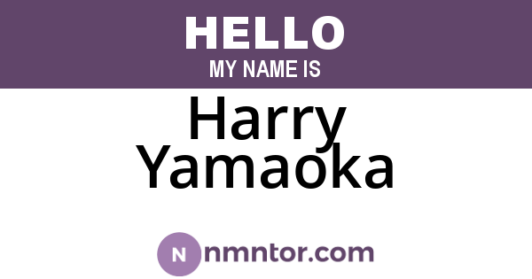 Harry Yamaoka