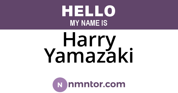 Harry Yamazaki