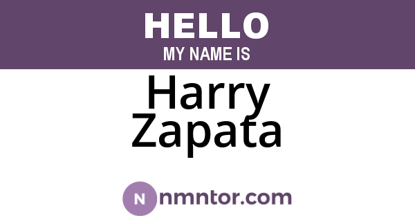 Harry Zapata