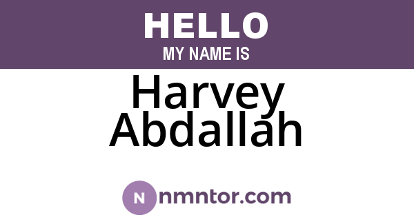 Harvey Abdallah