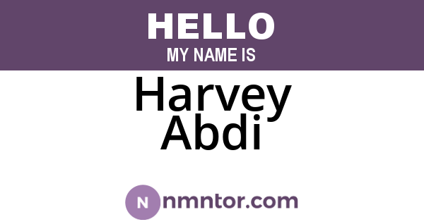Harvey Abdi