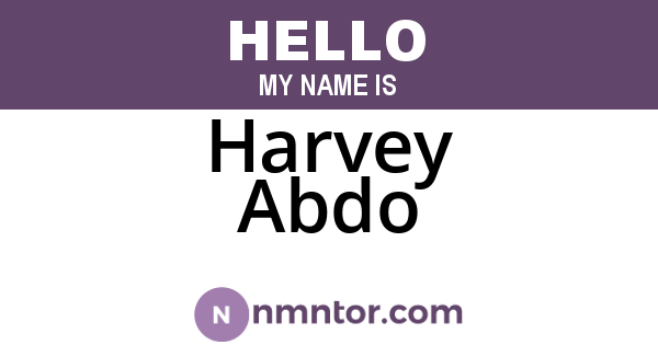 Harvey Abdo