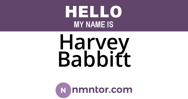 Harvey Babbitt