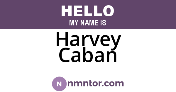 Harvey Caban