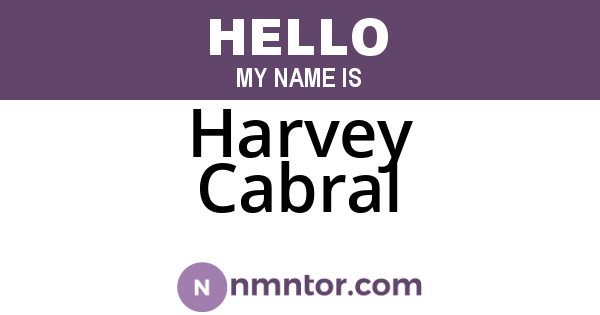 Harvey Cabral