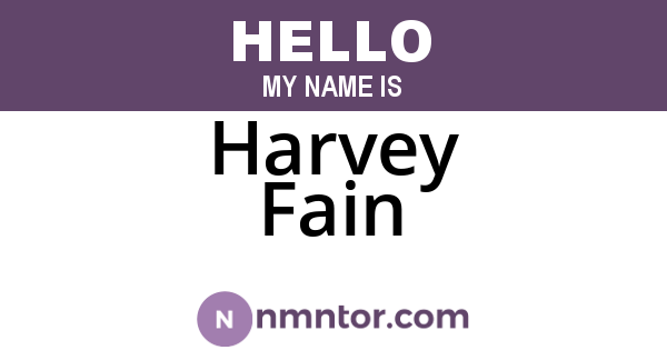 Harvey Fain