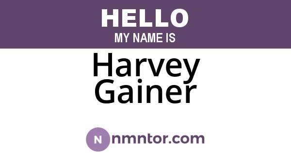 Harvey Gainer