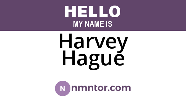 Harvey Hague