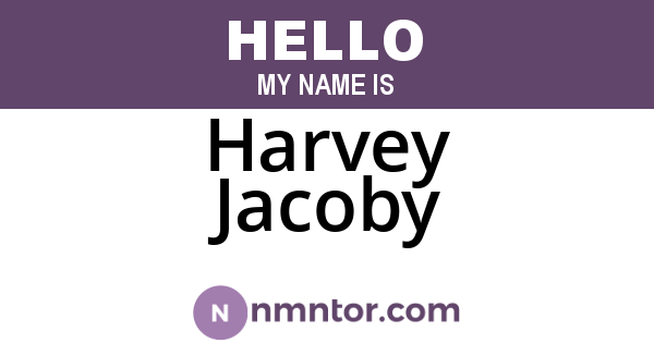 Harvey Jacoby