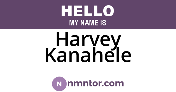 Harvey Kanahele