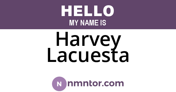 Harvey Lacuesta