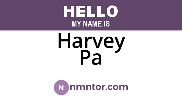 Harvey Pa