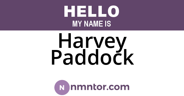 Harvey Paddock