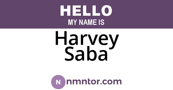 Harvey Saba